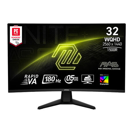 msi微星 MAG 32CQ6F 31.5吋 曲面電競螢幕(31.5"/2560x1440/16:9/180Hz/VA/曲面)