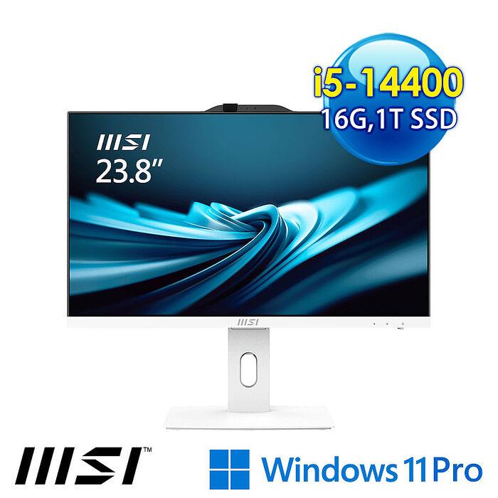 msi微星 PRO AP242P 14M-1088TW 白 液晶電腦(i5-14400/16G/1T SSD/Win11Pro/白)