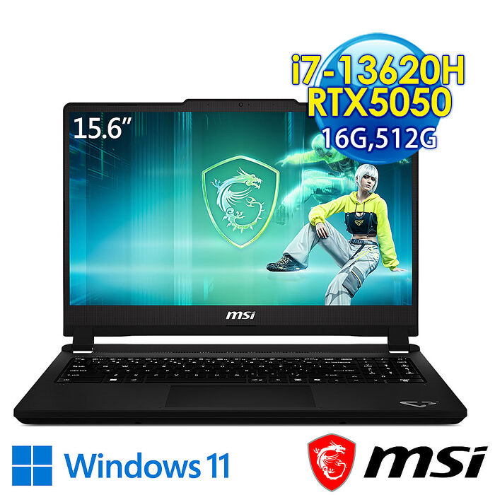 msi微星 Cyborg 15 Max C13WE-054TW 15.6吋 電競筆電 (i7-13620H/16G/512G SSD/RTX5050-8G/Win11)