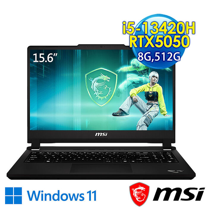 msi微星 Cyborg 15 C13WE-200TW 15.6吋 電競筆電 (i5-13420H/8G/512G SSD/RTX5050-8G/Win11)
