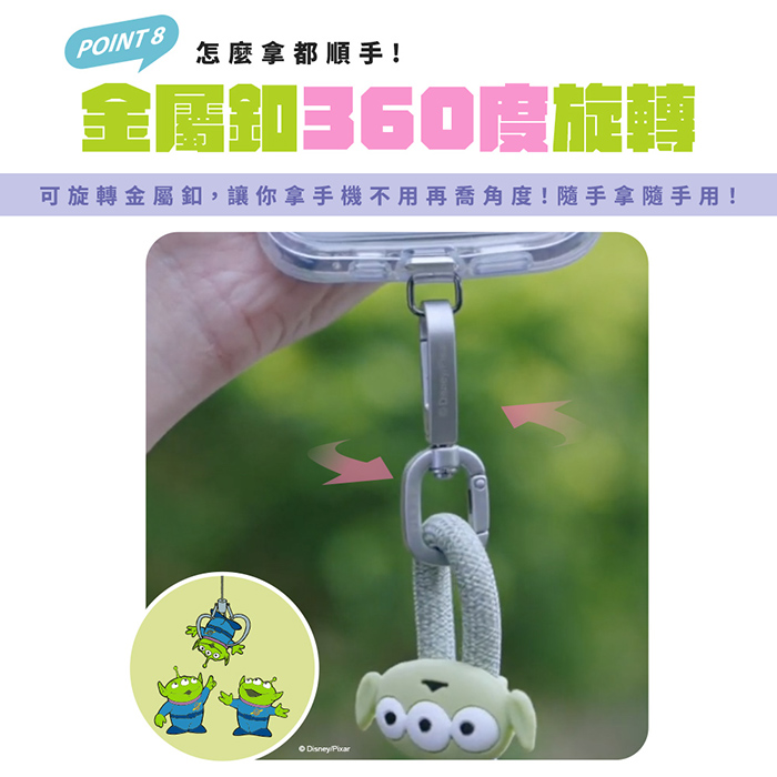 Disney迪士尼 65W 二合一急速充電手機掛繩組 (附造型夾片)