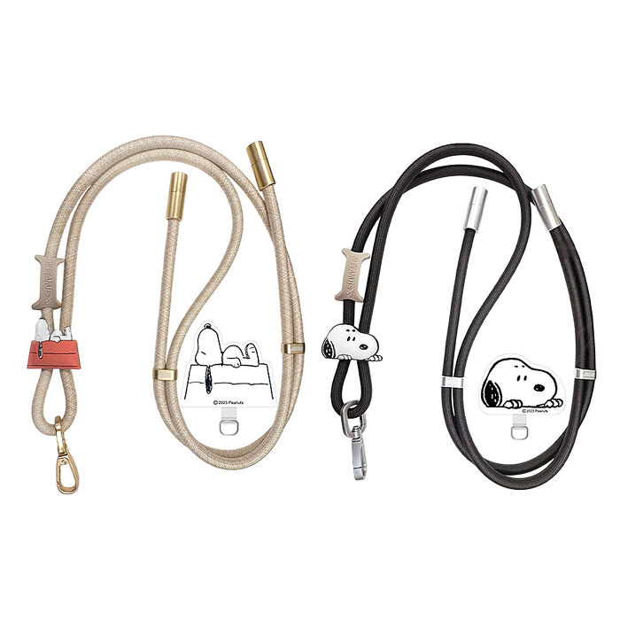 SNOOPY史努比 65W 二合一急速充電手機掛繩組 (附造型夾片)