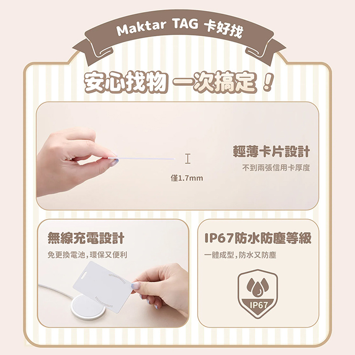 Maktar Tag 卡好找 吉伊卡哇 即時定位防丟器 (附贈專屬卡套)