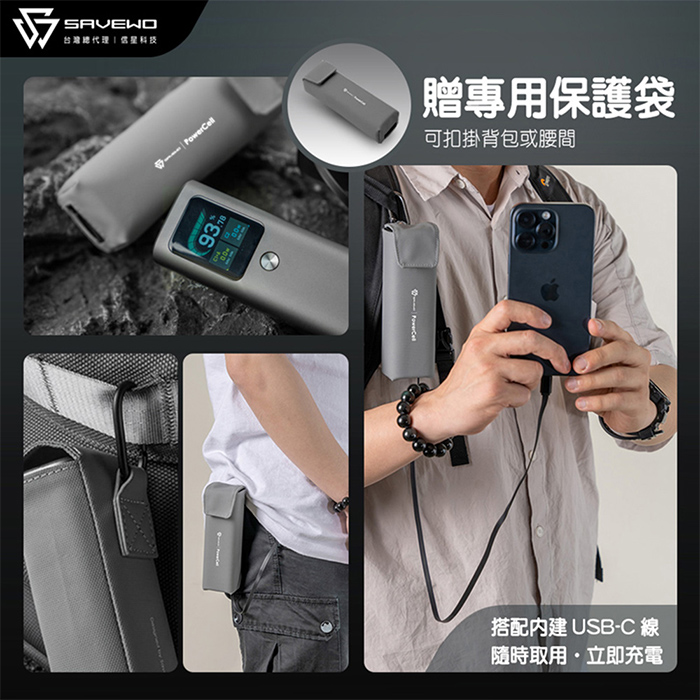 SAVEWO救世 旅能王行動電源 20000mAh (內附專用保護袋)