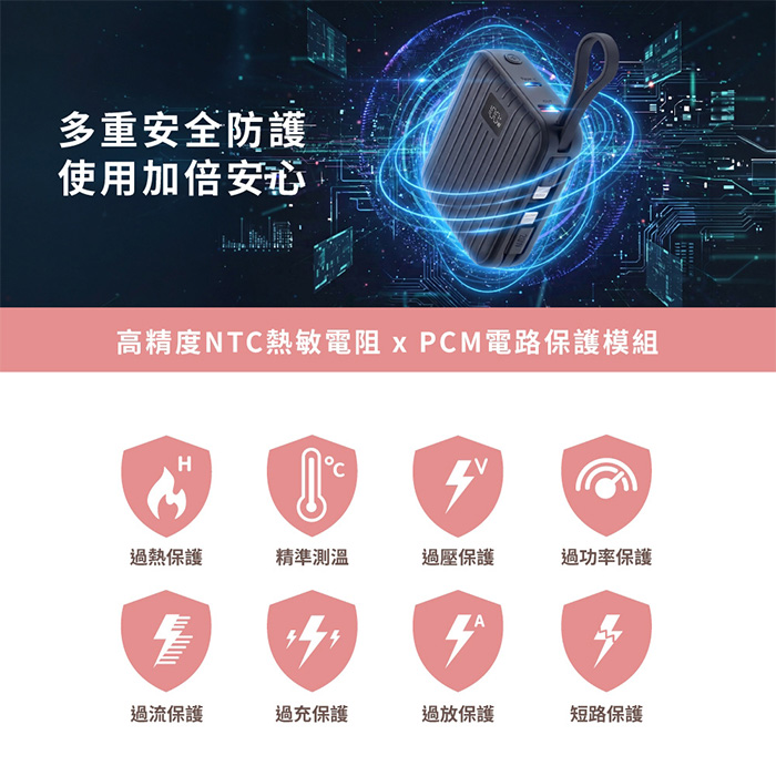 aircolor 磁吸小方 防爆準固態安全電芯行動電源 10000mAh