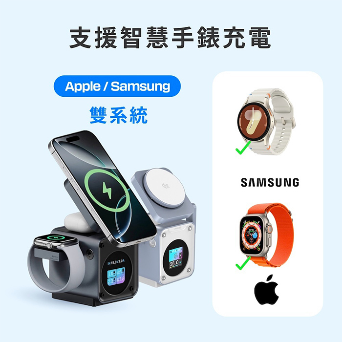 Philips飛利浦 GoodCube Cool Qi2.2智能三合一充電座 DLK3551Q