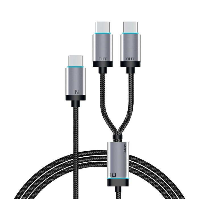 CUKTECH 酷態科 100W 二合一編織協議轉換線 C2C515 (3入組)