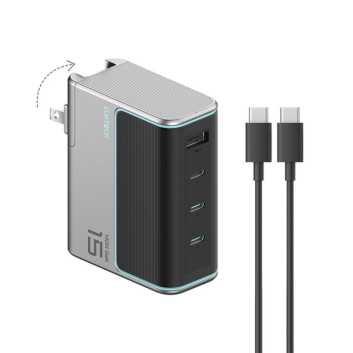 CUKTECH 酷態科 140W 氮化鎵 充電器套裝 附6A線 AD1404US 15號 GaN 充電器
