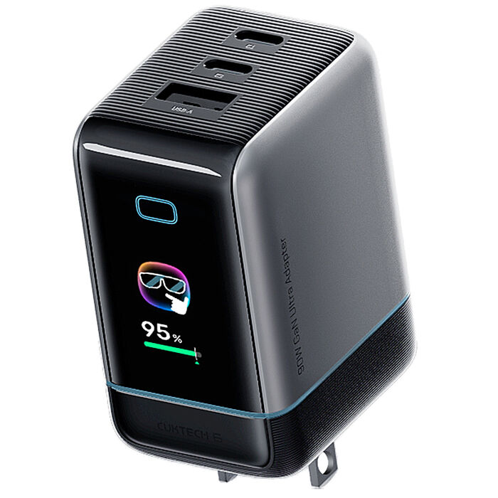 CUKTECH 酷態科 65W 氮化鎵 充電器套裝 附6A線 AD653U-US 6號Ultra GaN 充電器 AI螢幕視窗