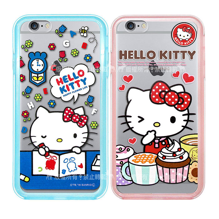 三麗鷗授權hello Kitty貓iphone 6s Plus 6 Plus 5 5吋二合一雙料手機殼 Kt畫畫 Kt瑪芬 耳機 穿戴 手機配件 Myfone購物