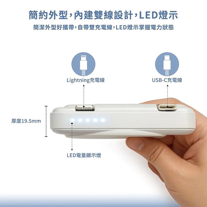 Wephone  10000mAh 22.5W 五合一磁吸無線多功能行動電源(手機/手錶/耳機)