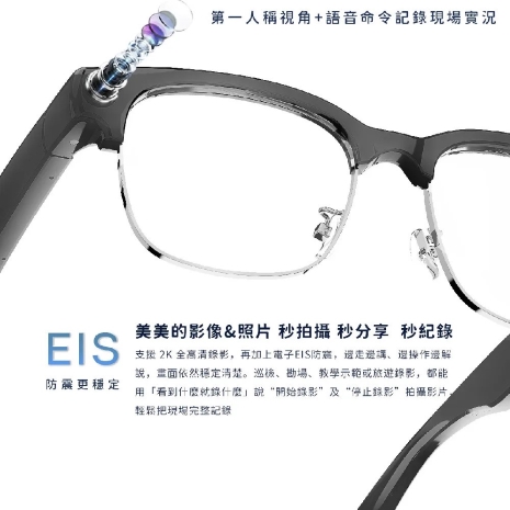 Ergotech 人因 淩視Aero Sight Ai智慧錄影半框眼鏡 BW1300