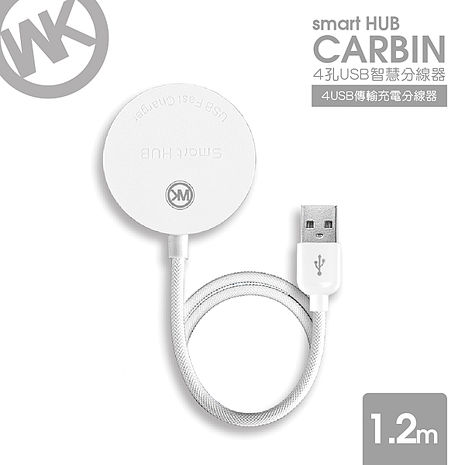 WK 潮牌  USB 1 to 4 HUB 多合1集線器 120公分 N2-120BK