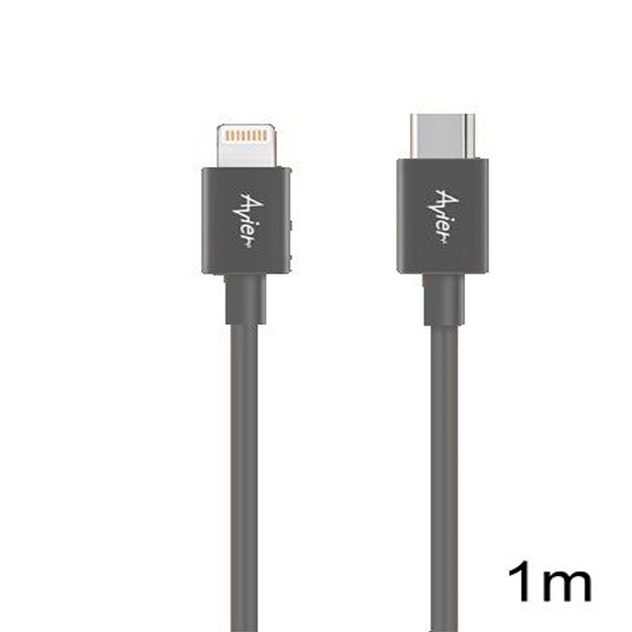 AR  Lightning to Type C 高速充電傳輸線 100公分- 靜溢灰色