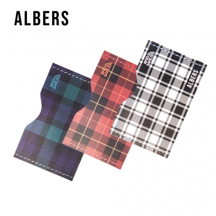 促銷 ALBERS 橫式格紋 RFID SAFE 防盜保護卡套 (三件組)-蘇格蘭綠色/PT-07
