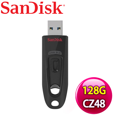 SanDisk CZ48 Ultra3.0 128G 隨身碟《黑》