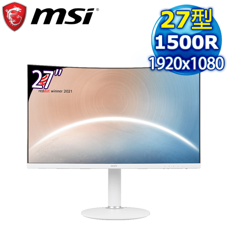 MSI 微星 Modern MD271CPW 27型 1500R 美型曲面螢幕《白》