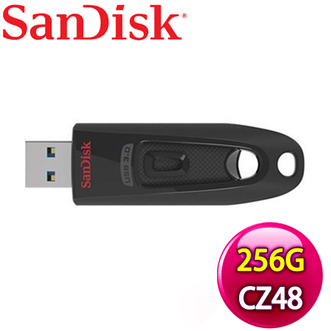 SanDisk CZ48 Ultra3.0 256G 隨身碟《黑》