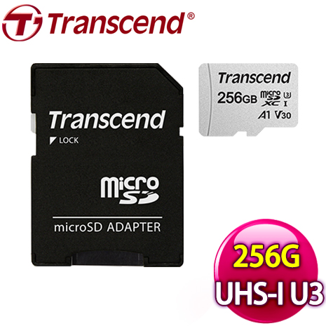 Transcend 256GB MicroSDXC/SDHC 300S Memory Card TS256GUSD300S  (TS256GUSD300S-A)