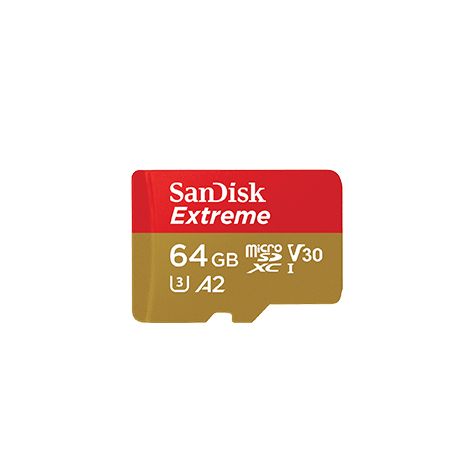 SanDisk 64GB Extreme MicroSDXC UHS-I(V30) A2記憶卡 (170MB/80MB)