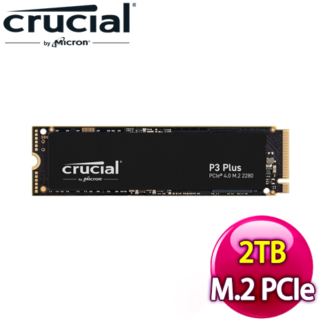 Micron 美光 Crucial P3 PLUS 2TB M.2 PCIe 4.0 SSD固態硬碟