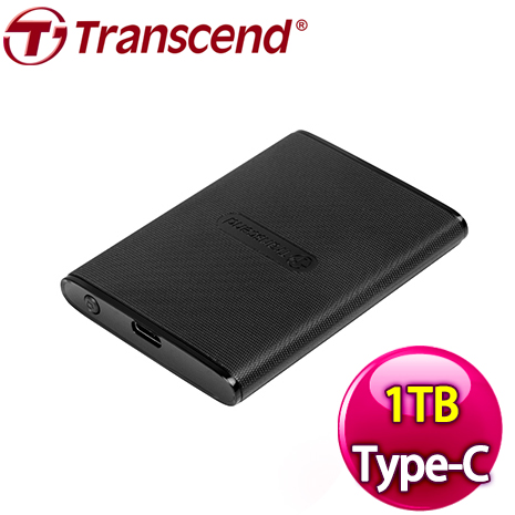 Transcend 創見 ESD270C 1TB USB3.1/Type C 雙介面外接SSD行動固態硬碟《經典黑》