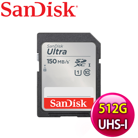 SanDisk 512GB Ultra SDXC UHS-I 記憶卡(150MB/s)