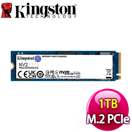 Kingston 金士頓 NV2 1TB M.2 PCIe SSD固態硬碟【三年保】