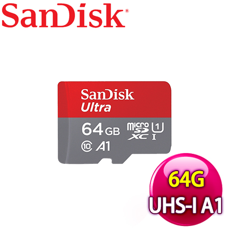 SanDisk 64GB Ultra Micro SDXC A1 UHS-I 記憶卡(140MB/s) 無轉卡