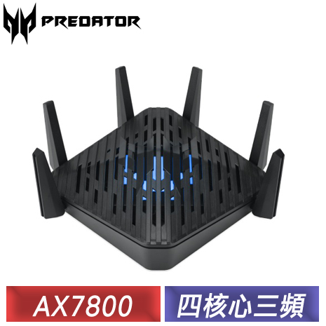 ACER 宏碁 Predator Connect W6 三頻AXE7800 Wi-Fi 6E 電競路由器(分享器)