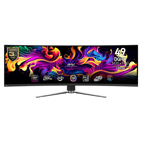 MSI 微星 MPG 491CQP QD-OLED 49型 DQHD 144Hz 曲面電競螢幕