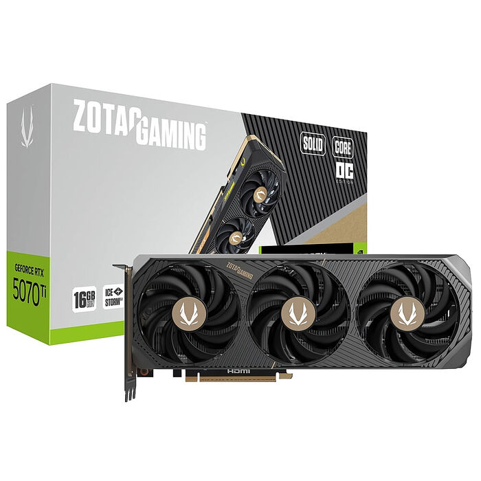 ZOTAC 索泰 RTX5070TI SOLID CORE OC-16G 顯示卡