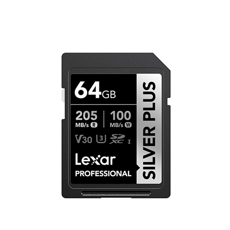 Lexar 雷克沙 Professional SILVER PLUS SDXC UHS-I U3 64G 記憶卡(10年保)