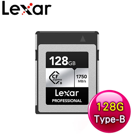 Lexar 雷克沙 CFexpress Type B SILVER 128G 記憶卡(讀1000M/寫600M)