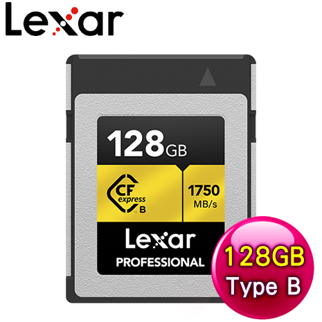 Lexar 雷克沙 CFexpress Type B GOLD 128G 記憶卡(R1750M/W1500M)