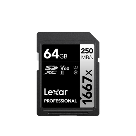 Lexar 雷克沙 Professional 1667x UHS-II U3 64G 記憶卡