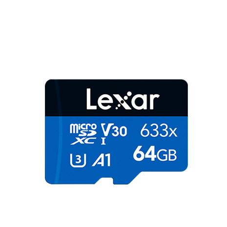 Lexar 雷克沙 633x microSDXC UHS-I A1 U3 64G 記憶卡(無轉卡/10年保)