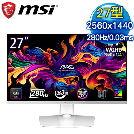 MSI 微星 MAG 272QPW QD-OLED X28 27型 電競螢幕