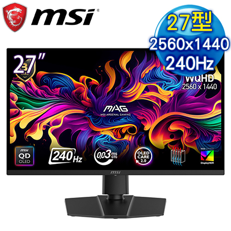 MSI 微星 MAG 271QP QD-OLED X24 27型 電競螢幕