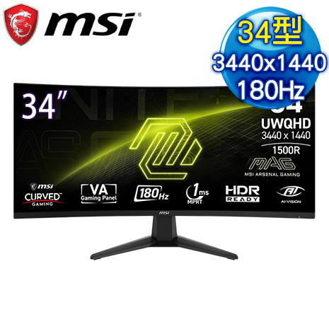 MSI 微星 MAG 346CQ 34型 VA曲面電競螢幕