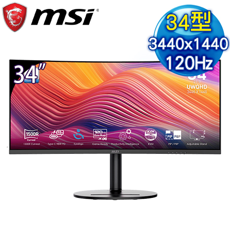 MSI 微星 Modern MD342CQP 34型 VA曲面螢幕