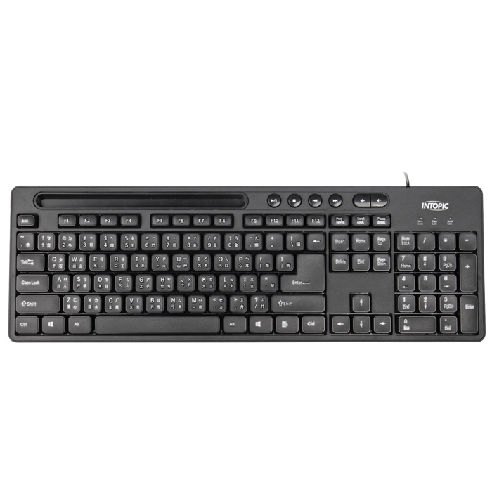 【限時免運】INTOPIC 廣鼎 多媒體手機架鍵盤(KBD-90)