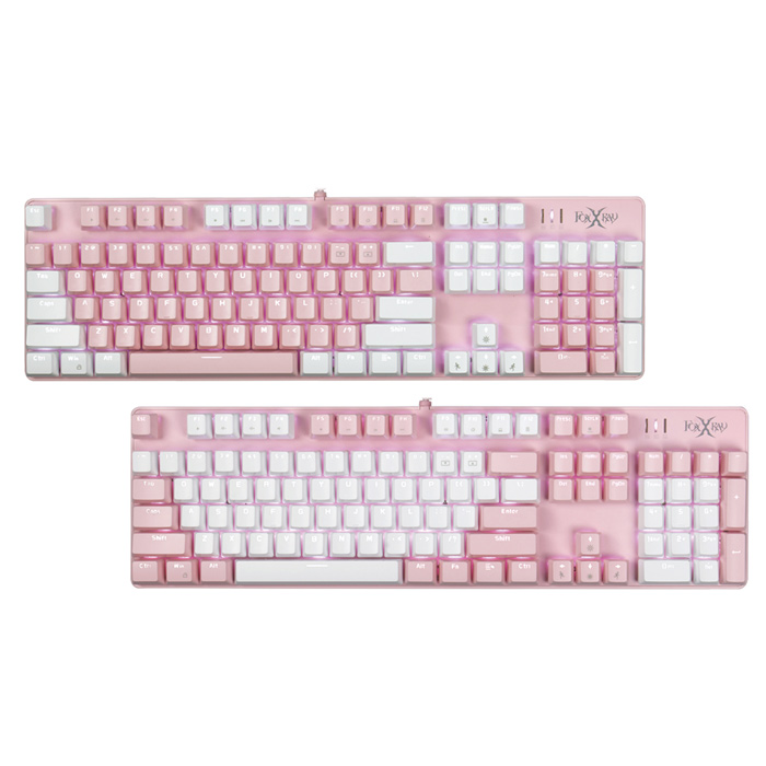 FOXXRAY 粉戀戰狐機械電競鍵盤(FXR-HKM-68/青軸)