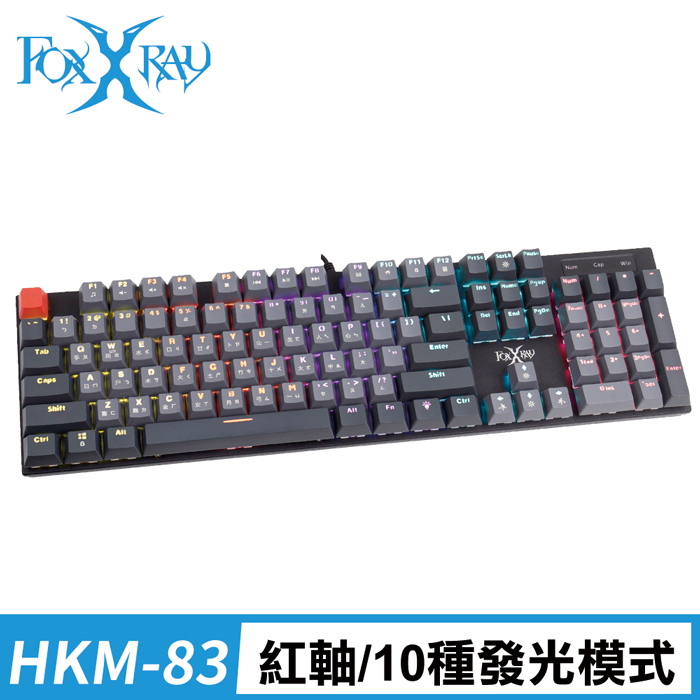 FOXXRAY 緋紅戰狐機械鍵盤(FXR-HKM-83/紅軸)