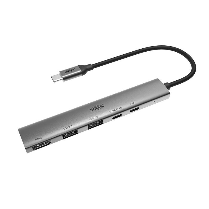 INTOPIC 廣鼎 五合一Type-C多功能轉接器(HBC-665)