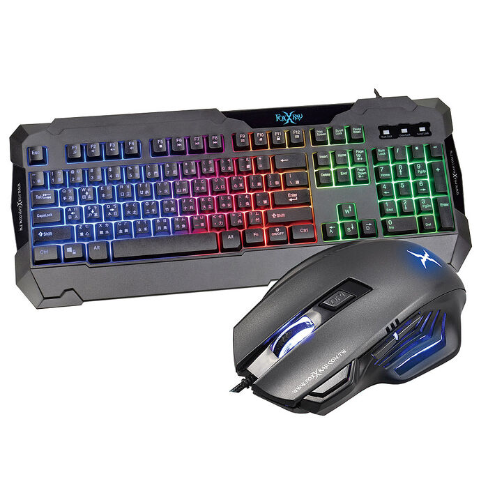 【特惠組】FOXXRAY 狐鐳 戰狐電競鍵盤滑鼠2件組(BKL-73+SM-68)