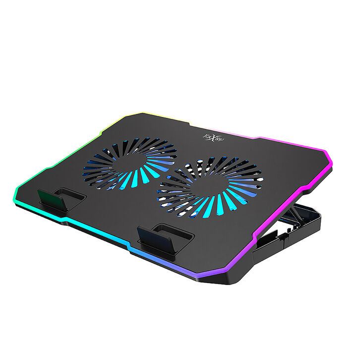 FOXXRAY 幻光雙風扇RGB筆電散熱支架(FXR-LTC-03)
