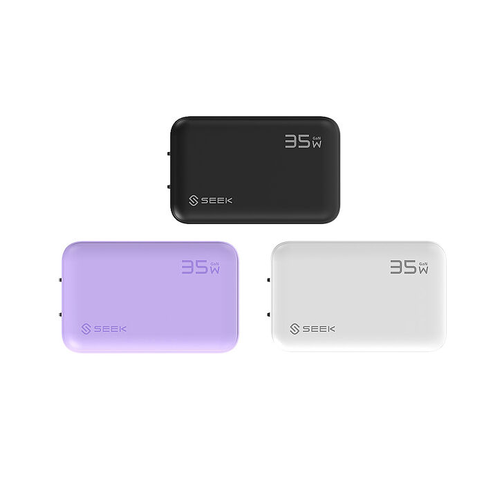SEEK 35W GaN氮化鎵 超薄充電組-充電器+ Type-C充電線(CU-P352)