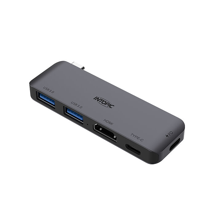 INTOPIC 廣鼎 五合一附著式Type-C轉接器 (HBC-830)