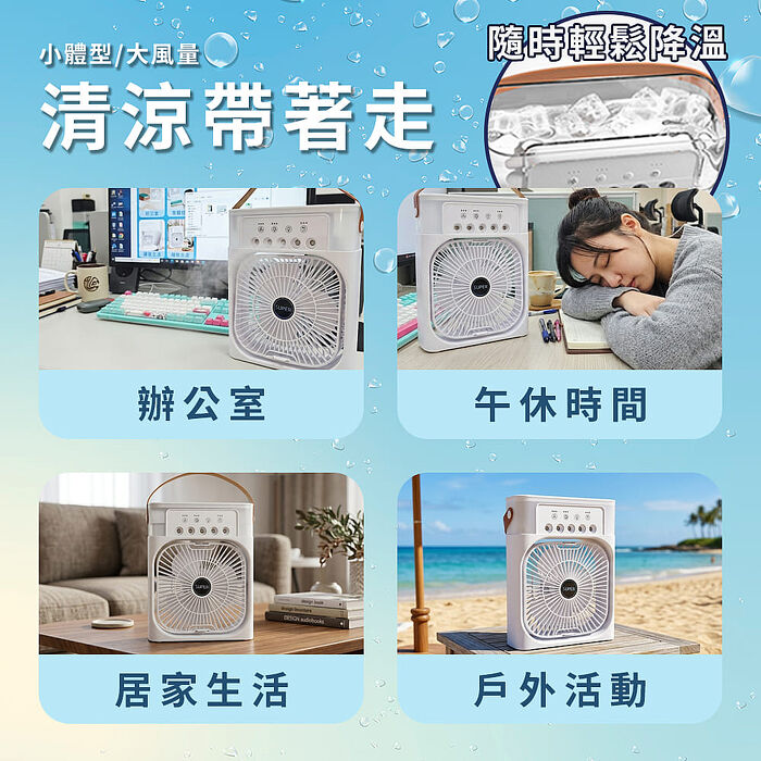 超靜音降溫USB迷你冷風扇  E0085-1